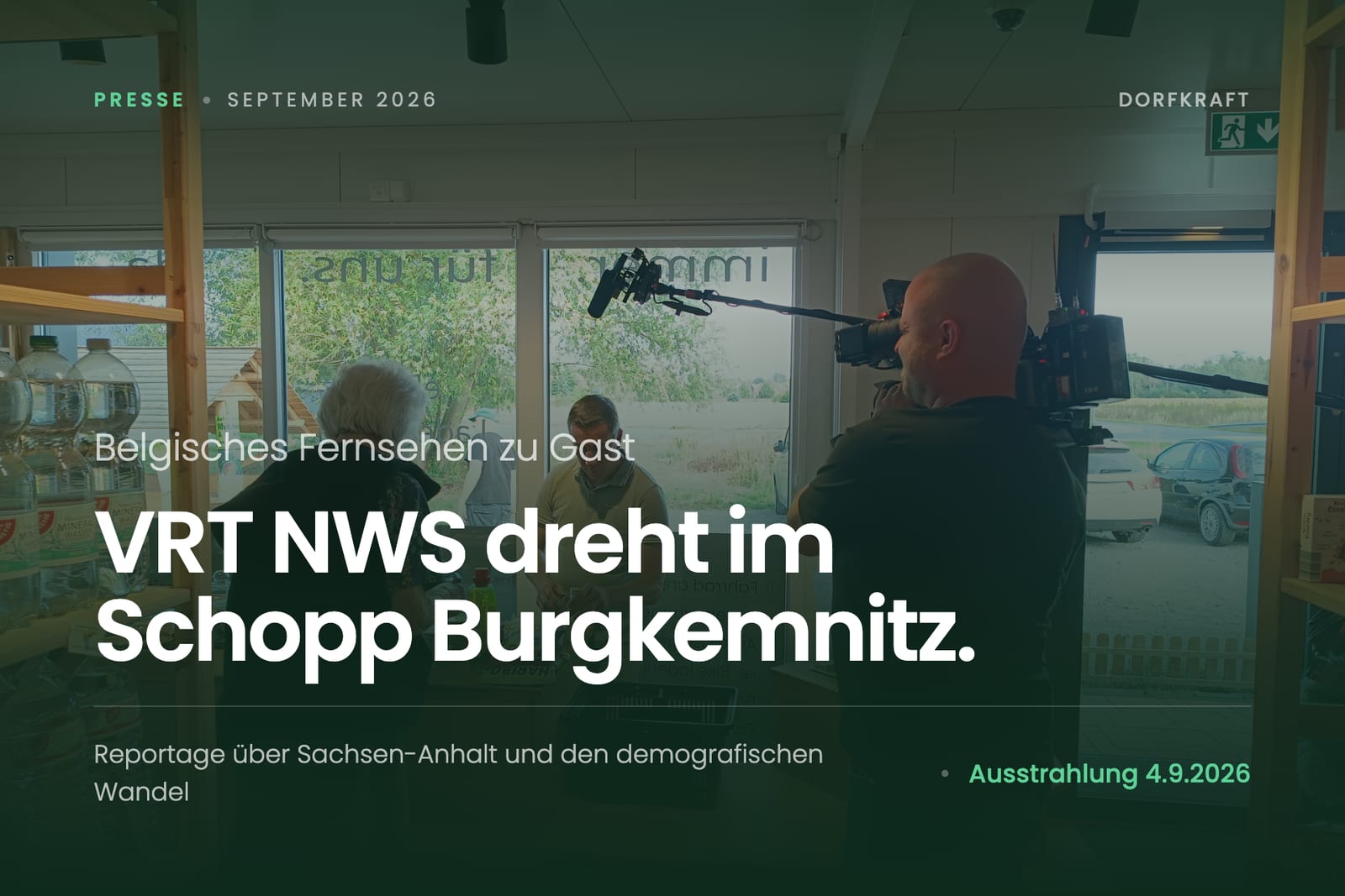 Belgisches Fernsehen zu Gast in Burgkemnitz: VRT NWS dreht über Unser Schopp